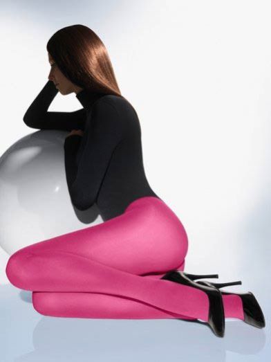 Hot Pink Opaque Tights