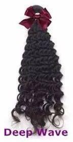 Deep Wave Weft Hair, for Parlour, Style : Wavy