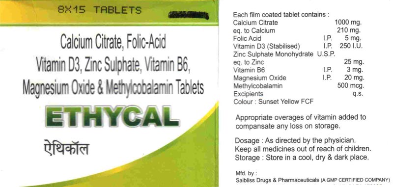 Ethycal Tablets