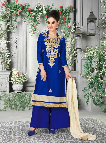Blue Fancy Salwar Suit