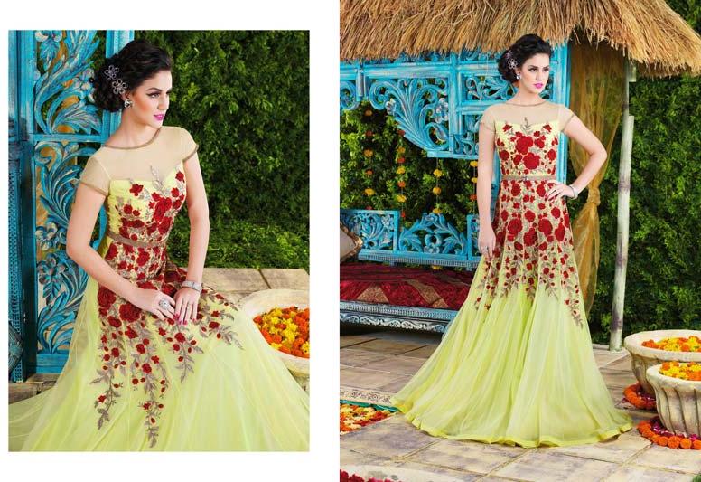 Lime Yellow Fancy Gown