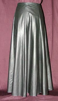 Woman Black Leather Skirt