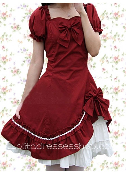 Knee-length Sweetheart Short Sleeves Empire Classic Lolita Dress