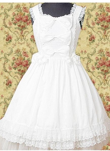 ScallopedEdge Sleeveless Knee-length Lace Ruffles Classic Lolita Dress