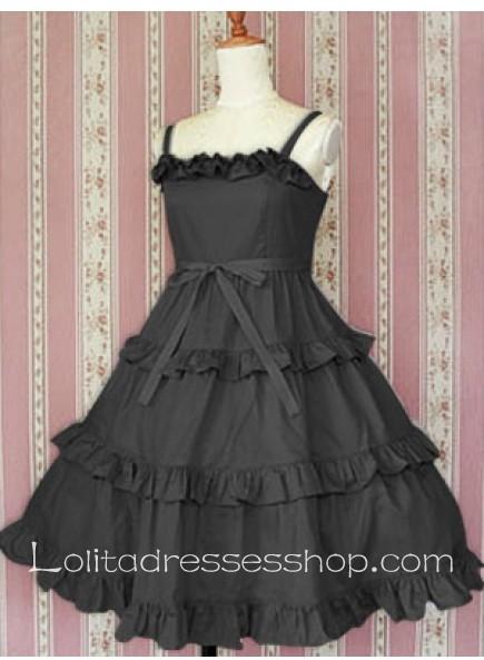 Spaghetti Straps Sleeveless Empire Lolita Dress