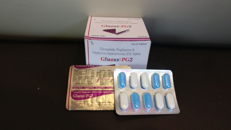 Gluaux PG2 Tablets, Packaging Type : Stripes
