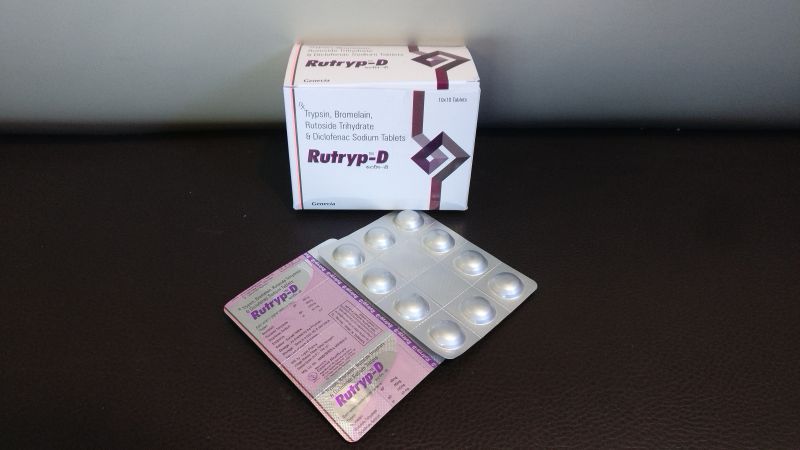 Trypsin Bromelain Rutoside Trihydrate Diclofenac Tablets