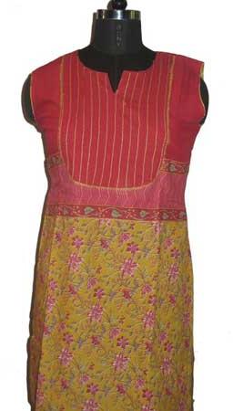 Georgette Plain cotton kurti