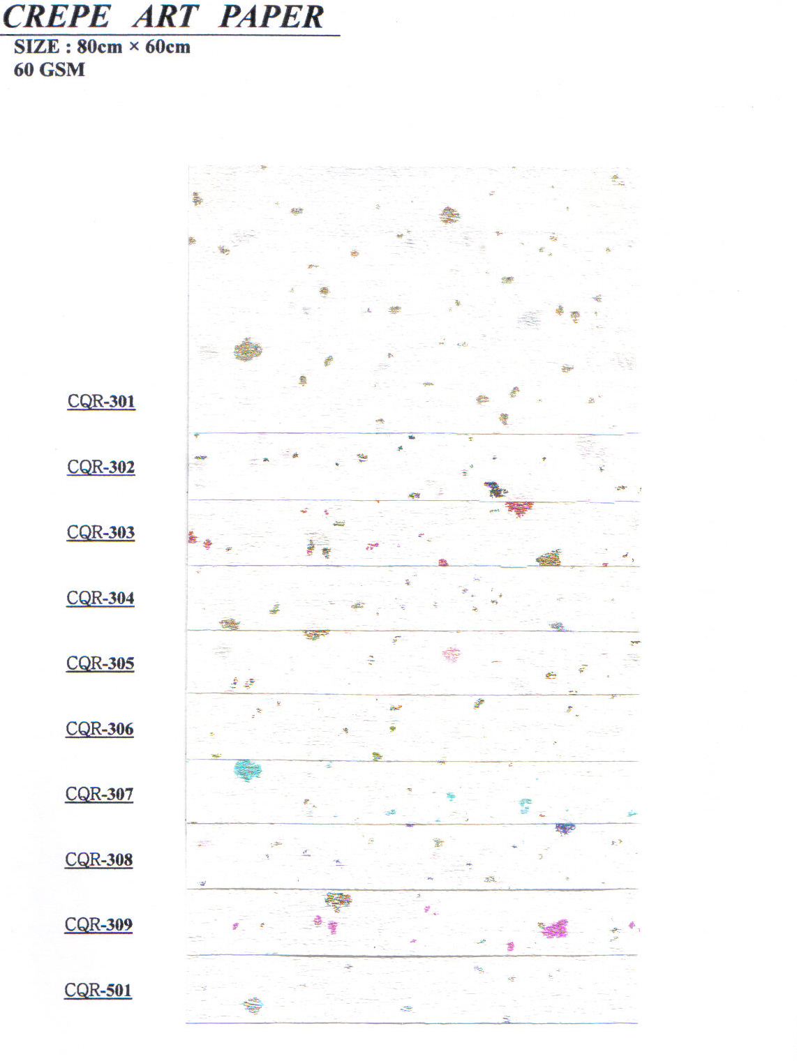 Crepe Art Paper -  10