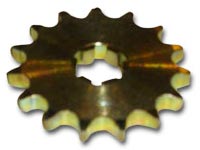 Golden Polished MS Front Sprocket, for Vehicle Use, Feature : Rust Proof, Non Breakable, High Strength