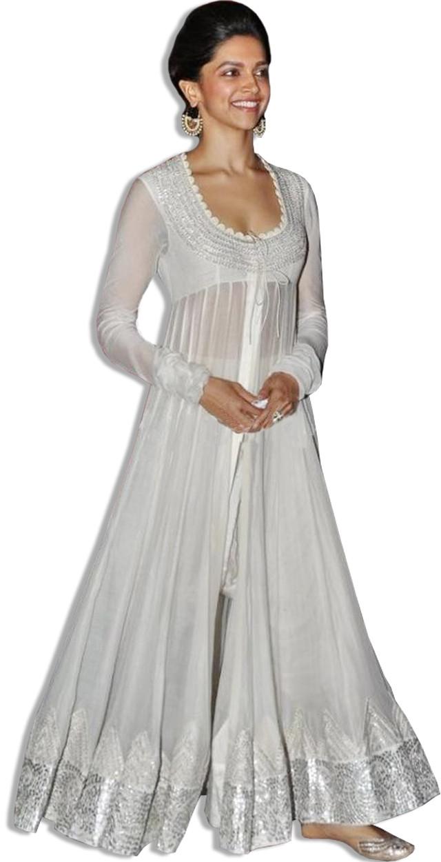 Deepika padukone clearance white anarkali dress