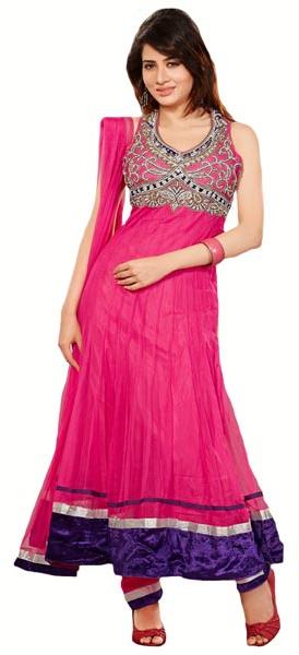 Designer Pink Anarkali Salwar Suit