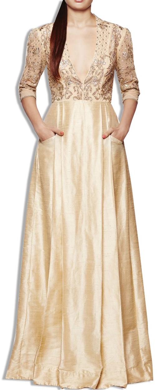 Gold Embellished Gown