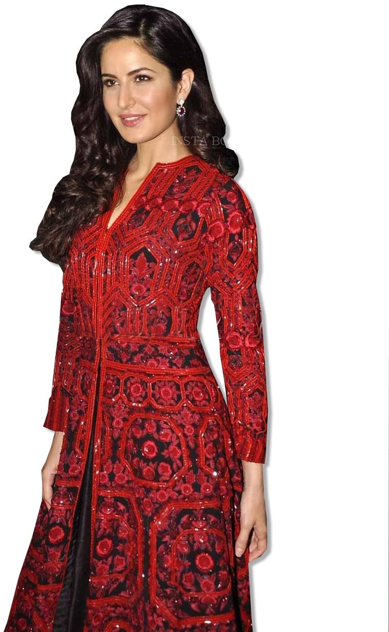 Red Embroidered Jacket Style Suit