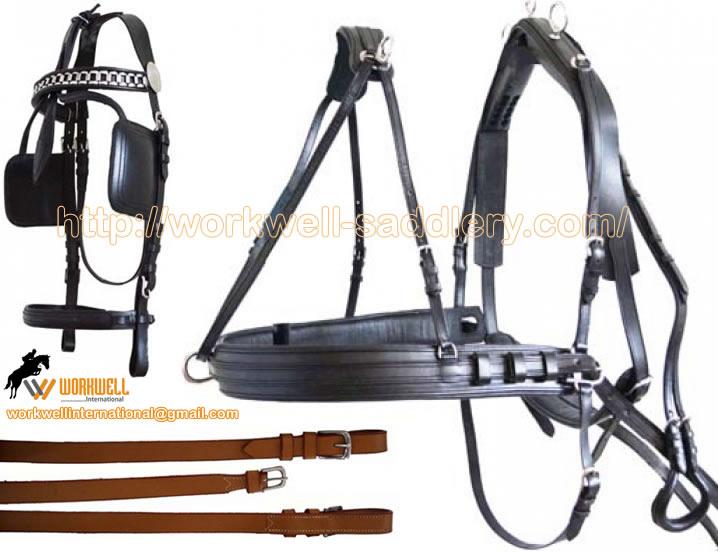 Economy Leather Driving Harness