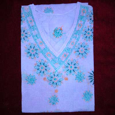 F-0056 F-0052 Chikan Embroidery Kurti