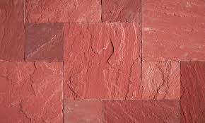 red sandstone tile