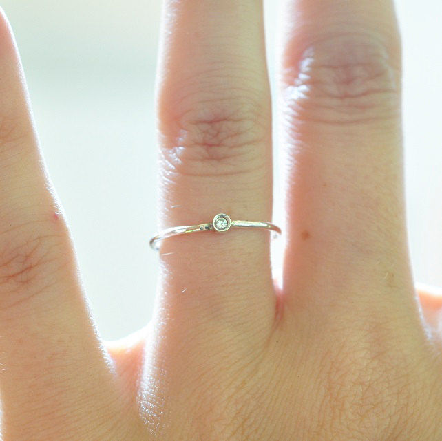 Sterling Silver Diamond Promise Ring