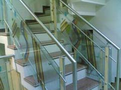 Steel Glass Staircase Railings