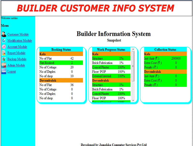 Builder Information System Software