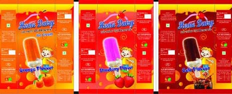 Ice Cream Packing Pouches, Color : Red