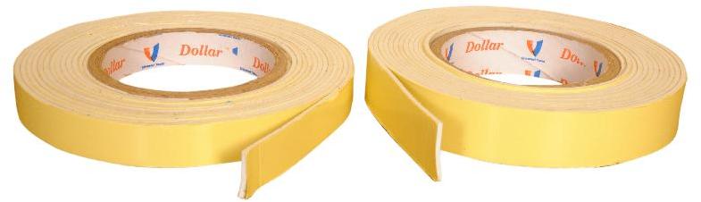 DOLLAR White Plain Double Sided Foam Tapes, for Thermal Insulation, Feature : Gasketing