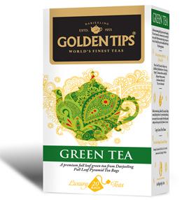 Golden Tips Green Tea 20 Full Leaf  Pyramid Tea Bags