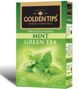 Golden Tips Mint Green Tea 25 Tea Bags