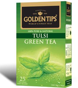 Golden Tips Tulsi Green Tea 25 Tea Bags
