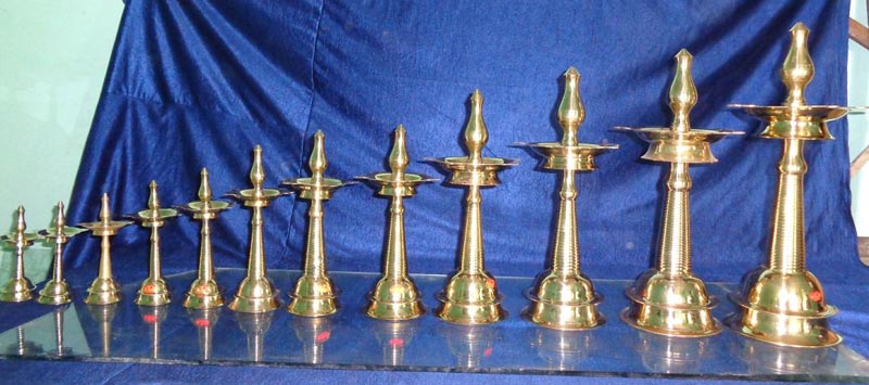 Brass Diya Stands (Deep Middle)