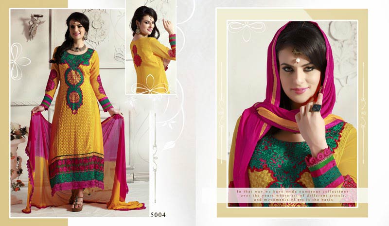 Yellow Green Colour Designer Salwar Kameez