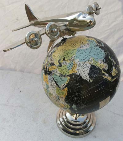 Globe  with plane