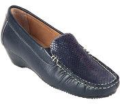 Blue Loafers Leather Shoes