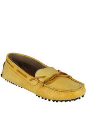 Yellow Loafers Leather Shoes