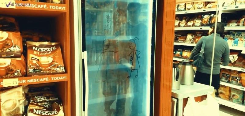 Transparent Lcd Beverage Cooler Door By V-studio