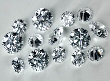 Polished White Diamond Beads