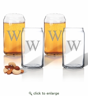 PERSONALIZED BEER CAN GLASSES GIFT SET