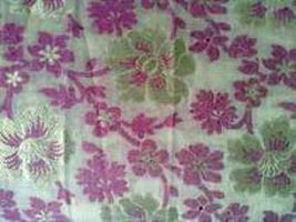 Chanderi Cutwork Brocade Fabric