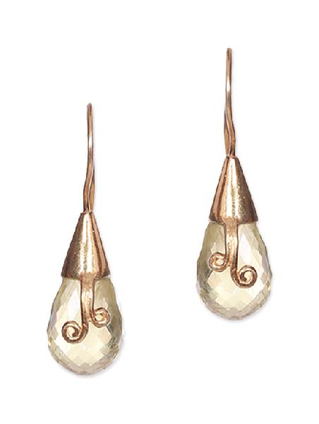 SME 725 Golden Stone sterling silver earring