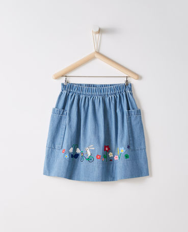 Cotton Fabric Girls Skirts, Length : Short