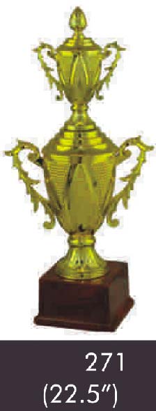 Wooden 271 22-5 Inches Trophy, Color : Golden