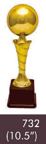 732 10-5 Inches Trophy, Color : Golden