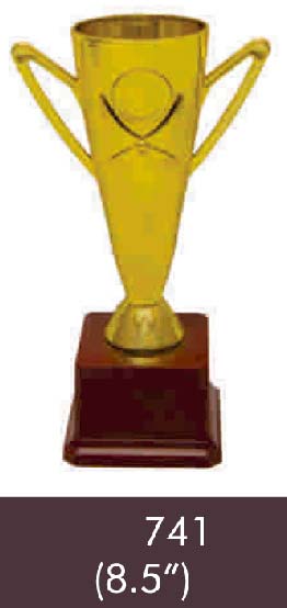 741 08-5 Inches Trophy, Color : Golden