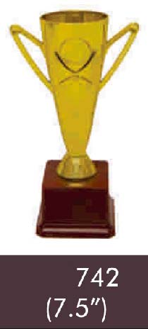 742 07-5 Inches Trophy, Color : Golden