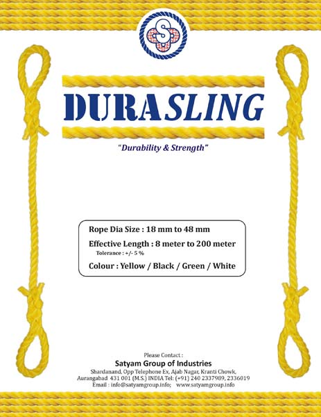 DURASling PP Slings, for Lifting, Cargo, Agriculture, Ports etc