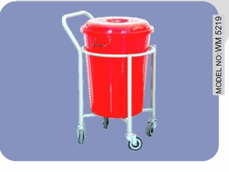 WM 5219 Plastic Bucket Soiled Linen Trolley