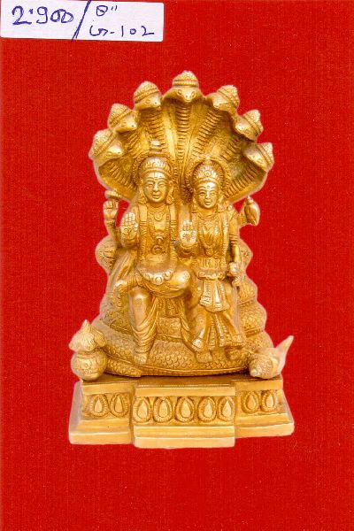 Brass Lakshmi Narayan Statue, for Temple, Home Decor, Style : Classical