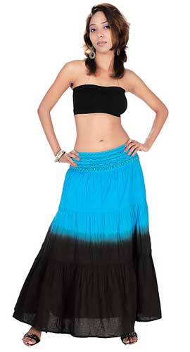Cotton Hand Ombre Dyed Skirt