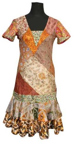 Vintage-Sari-Patch-Ladies-Dress