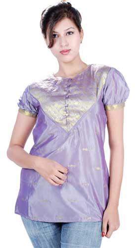 Vintage Sari Short Sleeve Top